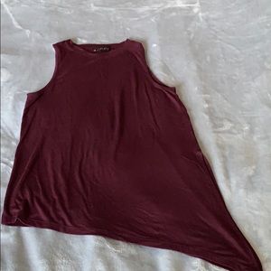 Athleta Cloudlight Asym Tie tank top - XS Maroon